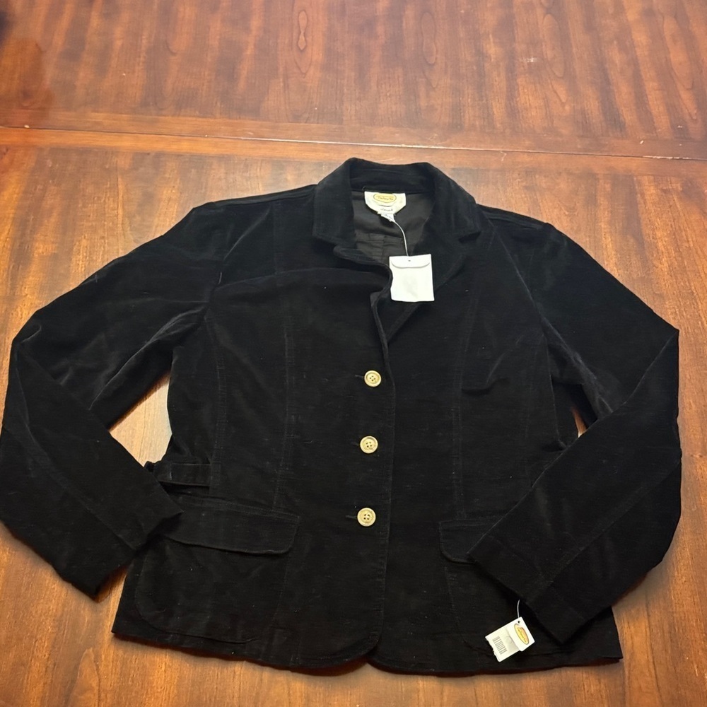 Talbots NWT VTG Timeless Black Velvet Women's Blazer